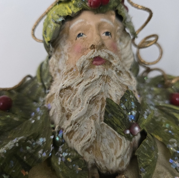 Silvestri Santa Holly Paper Mache Tree Table Topper Christmas Figure *read* - Picture 6 of 16